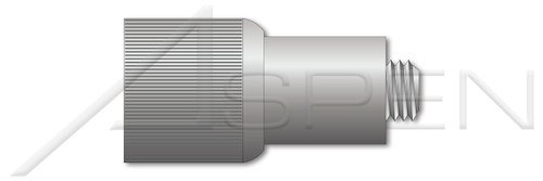 #10-32 X 0.22", THK=0.036" Retractable Captive Panel Fasteners, Press In Style, Slotted Drive, Natural Finish