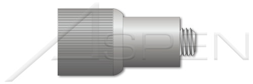 #8-32 X 0.41", THK=0.036" Retractable Captive Panel Fasteners, Press In Style, Slotted Drive, Natural Finish