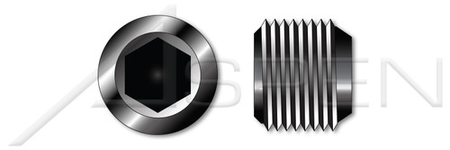 M20-1.5 DIN 906, Metric, Pipe Plugs, Hex Socket Drive, Conical Tapered Thread, Steel, Plain