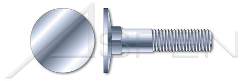 5/16"-18 X 2-1/2" Elevator Bolts, Flat Head, Square Neck, Steel, Zinc Plated