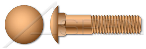 5/16"-18 X 1-1/2" Carriage Bolts, Round Head, Square Neck, Silicon Bronze