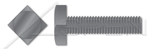 5/16"-18 X 2-1/2" Machine Bolts, Square Head, Full Thread, A307 Steel, Plain