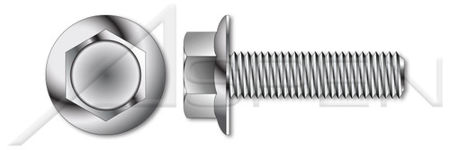 M12-1.75 X 55mm DIN 6921, Metric, Flange Bolts, Full Thread, A2 Stainless Steel