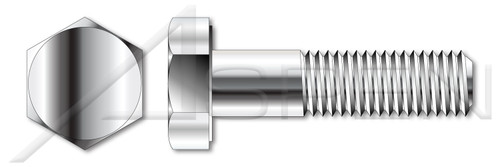 1"-8 X 3-1/4" Hex Head Cap Screws Bolts, Monel Nickel Copper Alloy 400, ASTM F468 and MILS1222H, DFARS