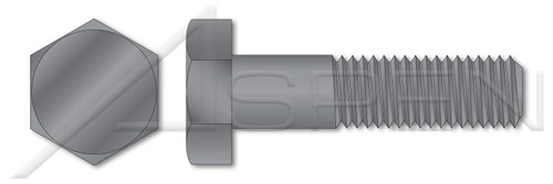 1-1/4"-7 X 4" Machine Bolts, Hex Head, A307 Steel, Plain