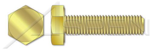 M8-1.25 X 30mm DIN 933 / ISO 4017, Metric, Hex Head Cap Screws Bolts, Full Thread, Brass