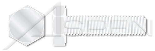 M8-1.25 X 40mm DIN 933 / ISO 4017, Metric, Hex Head Cap Screws Bolts, Full Thread, Nylon 6/6