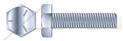 1/2"-13 X 8" Hex Tap Bolts, Full Thread, Grade 5 Steel, Zinc