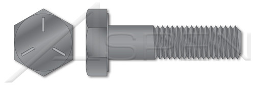 1-1/4"-7 X 4" Hex Head Cap Screws Bolts, UNC Coarse Thread, Grade 5 Steel, Plain