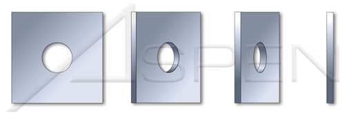 M20 DIN 436, Metric, Square Flat Washers, Steel, Zinc Plated