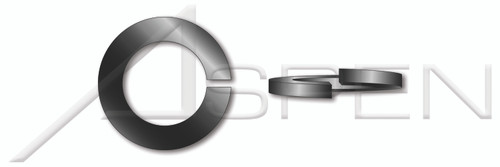M4 DIN 127 Type B, Metric, Helical Spring Lock Washers, Steel, Black Zinc