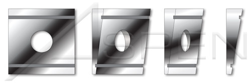 M20, ID=22mm DIN 434, Metric, Square Tapered Washers for U-Sections, A2 Stainless Steel