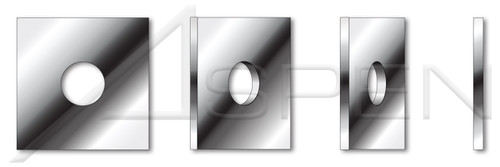 M22, ID=24mm, OD=70mm, THK=6mm DIN 436, Metric, Square Flat Washers, A2 Stainless Steel