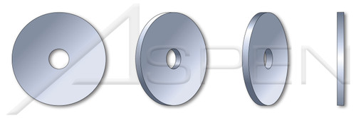 3/8" X 1-1/2" Flat Washers, Fender Washers, Steel, Zinc Plated