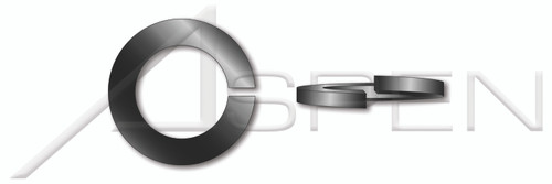 3/4" Helical Spring Lock Washers, Medium Split, Steel, Black Zinc