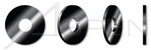 3/8" Flat Washers, Machine Screw Washers, Steel, Black Oxide