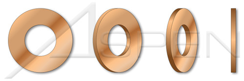 3/8", ID=25/64", OD=1", THK=1/16" Flat Washers, Silicon Bronze