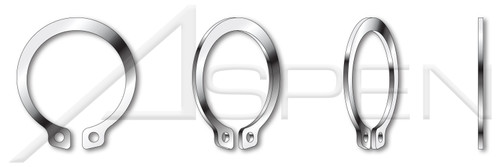 M40 DIN 471, Metric, External Retaining Rings, 400 Series Stainless Spring Steel