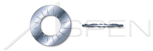 M18 DIN 6798 Type J, Metric, Serrated Lock Washers, Internal Tooth, Steel, Zinc Plated
