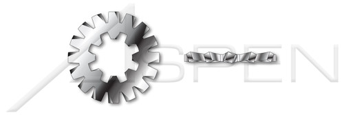 1/2" Tooth Lock Washers, Internal-External Tooth, Stainless Steel