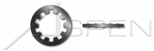 3/8" Tooth Lock Washers, Internal Tooth, Steel, Black Zinc