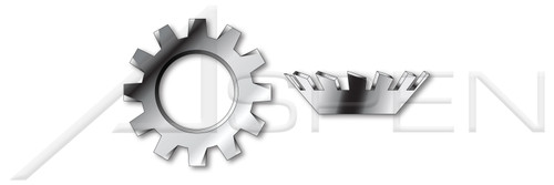 1/4" Tooth Lock Washers, Countersunk External Tooth, 410 Stainless Steel