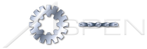 3/8" Tooth Lock Washers, Internal-External Tooth, Steel, Zinc Plated