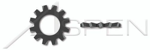 #8 Tooth Lock Washers, External Tooth, Steel, Black Zinc