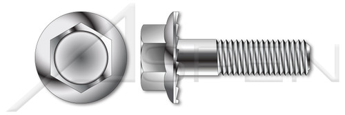 M8-1.25 X 30mm DIN 6921, Metric, Flange Bolts, Locking Serrations, A2 Stainless Steel