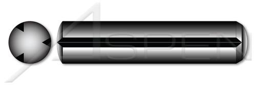 M12 X 26mm DIN 1473 / ISO 8740, Metric, Grooved Pins, Full Length Parallel Groove, Steel