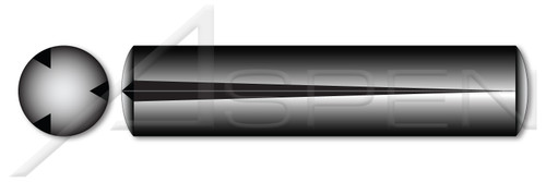 M4 X 20mm DIN 1471 / ISO 8744, Metric, Grooved Pins, Full Length Tapered Groove, Steel