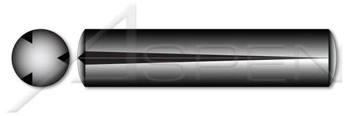 M5 X 16mm DIN 1471 / ISO 8744, Metric, Grooved Pins, Full Length Tapered Groove, Steel