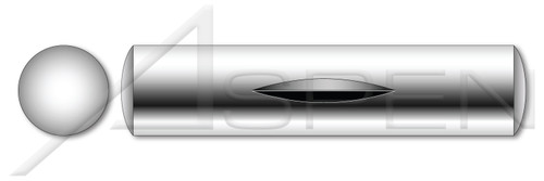 M2 X 20mm DIN 1475 / ISO 8742, Metric, Grooved Pins, Third Length Tapered Center Groove, Stainless Steel
