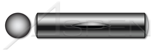 M2.5 X 12mm DIN 1475 / ISO 8742, Metric, Grooved Pins, Third Length Tapered Center Groove, Steel