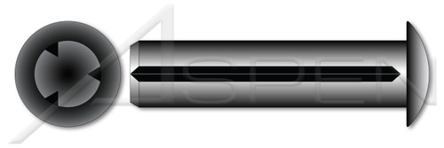 M2.5 X 3mm DIN 1476 / ISO 8746, Metric, Grooved Pins, Full Length Parallel Groove, Round Head, Steel