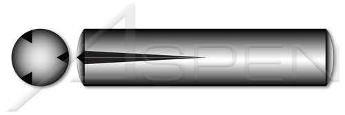 M4 X 14mm DIN 1472 / ISO 8745, Metric, Grooved Pins, Half Length Tapered Groove, Steel