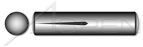 M8 X 24mm DIN 1474 / ISO 8741, Metric, Grooved Pins, Half Length Reverse Tapered Groove, Steel