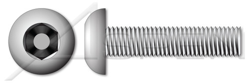 M4-0.7 X 50mm Machine Screws, Metric, Button Head Tamper-Resistant Hex Socket Pin Drive, A2 Stainless Steel