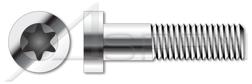 M6-1.0 X 50mm, Thread=38mm ISO 14580, Metric, Low Head 6Lobe Torx(r) Socket Cap Screws, A2 Stainless Steel