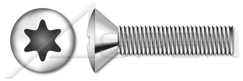 M3-0.5 X 6mm ISO 14584, Metric, Machine Screws, Oval Head 6Lobe Torx(r) Drive, A4 Stainless Steel