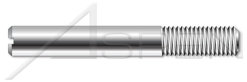 M3-0.5 X 25mm DIN 427 / ISO 2342, Metric, Set Screws, Slotted Drive, Part Thread, A4 Stainless Steel