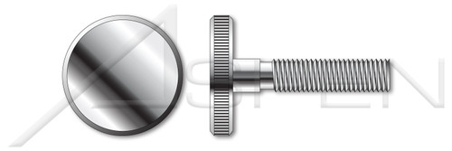 M6-1.0 X 18mm DIN 653, Metric, Thumb Screws, Knurled Flat Head, Low Type, Stainless Steel