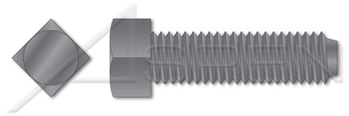 1/4"-20 X 2" Set Screws, Square Head, Cup Point, Full Thread, Steel