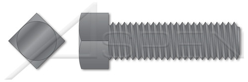 3/8"-16 X 2" Set Screws, Square Head, Flat Point, Steel