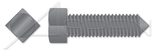 1/2"-13 X 1-1/4" Set Screws, Square Head, Cone Point, Steel