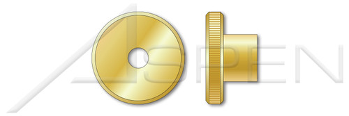 M10-1.5 DIN 466, Metric, Thumb Nuts, Knurled Flat Head, High Type, Brass