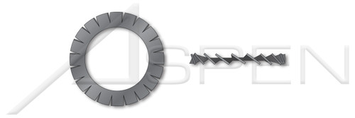 M10 DIN 6798 Type A, Metric, Serrated Lock Washers, External Tooth, Steel