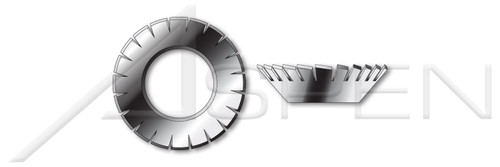 M5 DIN 6798 Type V, Metric, Serrated Lock Washers, Countersunk External Tooth, A4 Stainless Steel