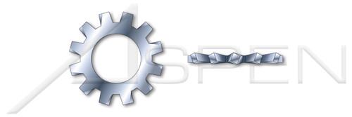3/8" Tooth Lock Washers, External Tooth, Steel, Zinc Plated