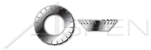M6 DIN 6798 Type V, Metric, Serrated Lock Washers, Countersunk External Tooth, A2 Stainless Steel